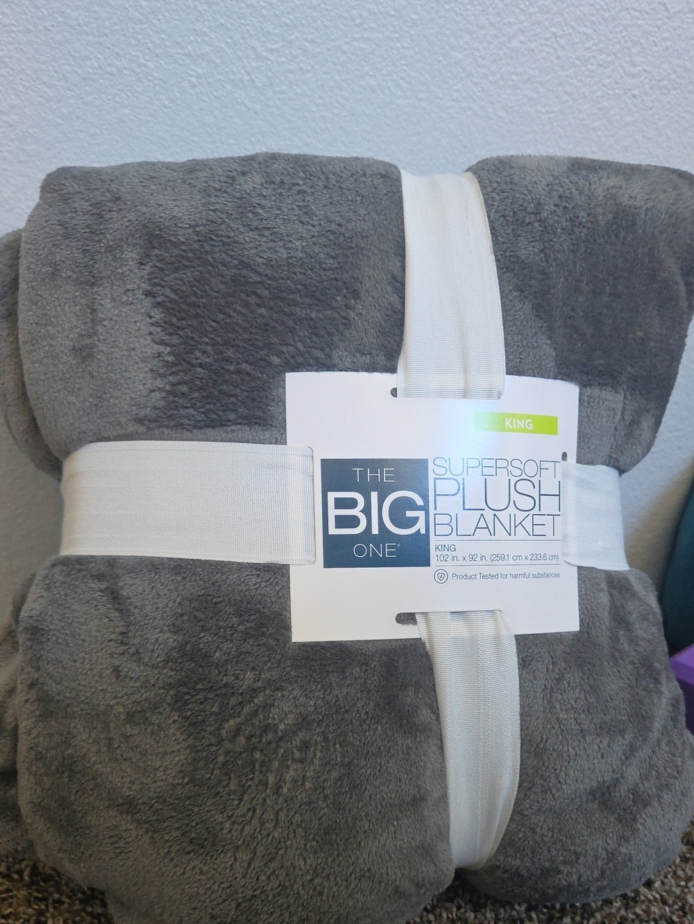 The Big One Plush Throw Blanket - Gray